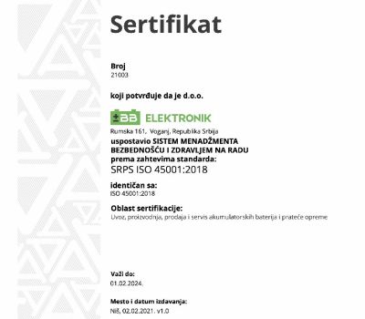 OH&S Sertifikat
